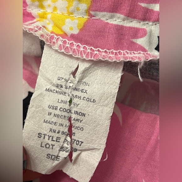 Star City Y2K Pink Black Floral Daisy A Line Knee Length Skirt Sz 7 Barbiecore - Picture 8 of 11